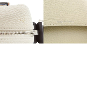 美品 デルボー クールボックス ミニ 2WAY レザー ホワイト ハンドバッグ 白 0638【中古】DELVAUX