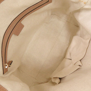 美品 グッチ 2WAY グッチシグネチャー ブリー 353120 GGキャンバス/レザー ベージュ/ピンク ハンドバッグ 0649【中古】GUCCI