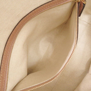 美品 グッチ 2WAY グッチシグネチャー ブリー 353120 GGキャンバス/レザー ベージュ/ピンク ハンドバッグ 0649【中古】GUCCI