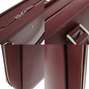美品 モンブラン レザー ボルドー 2WAY ビジネスバッグ ブリーフケース 0696【中古】MONTBLANC メンズ