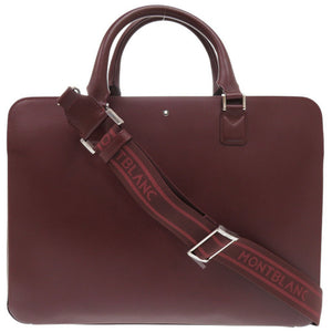 美品 モンブラン レザー ボルドー 2WAY ビジネスバッグ ブリーフケース 0696【中古】MONTBLANC メンズ