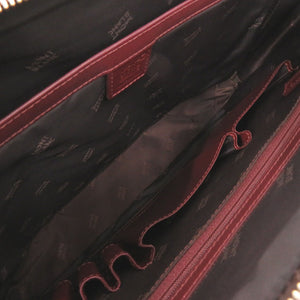 美品 モンブラン レザー ボルドー 2WAY ビジネスバッグ ブリーフケース 0696【中古】MONTBLANC メンズ