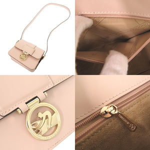 新品同様 ロンシャン ボックストロット レザー ピンク ショルダーバッグ 0711【中古】Longchamp