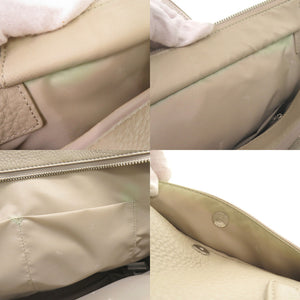 美品 アニエスベー レザー ベージュ 2WAY トートバッグ 0760【中古】agnes b.