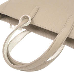 美品 アニエスベー レザー ベージュ 2WAY トートバッグ 0760【中古】agnes b.