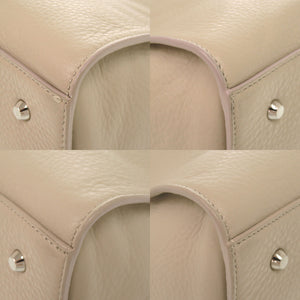 美品 アニエスベー レザー ベージュ 2WAY トートバッグ 0760【中古】agnes b.