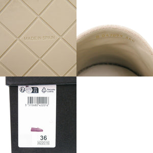 美品 シャネル エスパドリーユ ココマーク サイズ36 G47099 コットン/ラムスキン/麻 ベージュ フラットシューズ 0787【中古】CHANEL