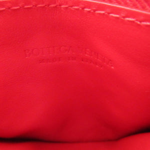 新品同様 ボッテガヴェネタ マキシイントレチャート レザー レッド 赤 コインケース 0815【中古】BOTTEGA VENETA