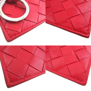 新品同様 ボッテガヴェネタ マキシイントレチャート レザー レッド 赤 コインケース 0815【中古】BOTTEGA VENETA