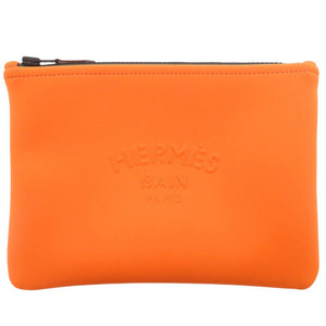 新品同様 エルメス ネオバン PM ポリアミド オレンジ ポーチ 0820【中古】HERMES