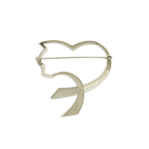 美品 ティファニー ラビング キャット ハート パロマピカソ シルバー925 ブローチ シルバー 0842【中古】TIFFANY&Co.