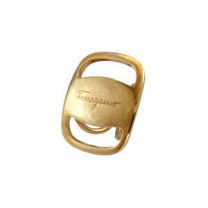 美品 サルヴァトーレフェラガモ メタル ゴールド スカーフリング 0856【中古】Salvatore Ferragamo
