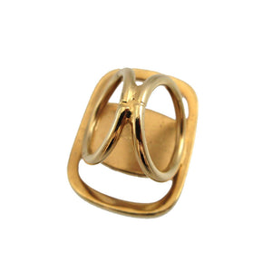 美品 サルヴァトーレフェラガモ メタル ゴールド スカーフリング 0856【中古】Salvatore Ferragamo