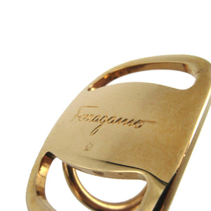 美品 サルヴァトーレフェラガモ メタル ゴールド スカーフリング 0856【中古】Salvatore Ferragamo