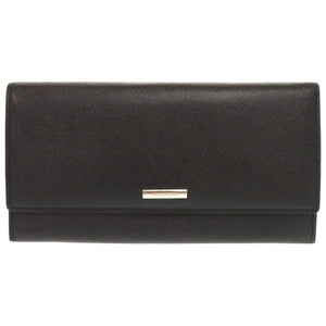 バーバリー がま口 レザー ブラック 長財布 黒 0867【中古】BURBERRY
