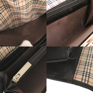 バーバリー がま口 レザー ブラック 長財布 黒 0867【中古】BURBERRY