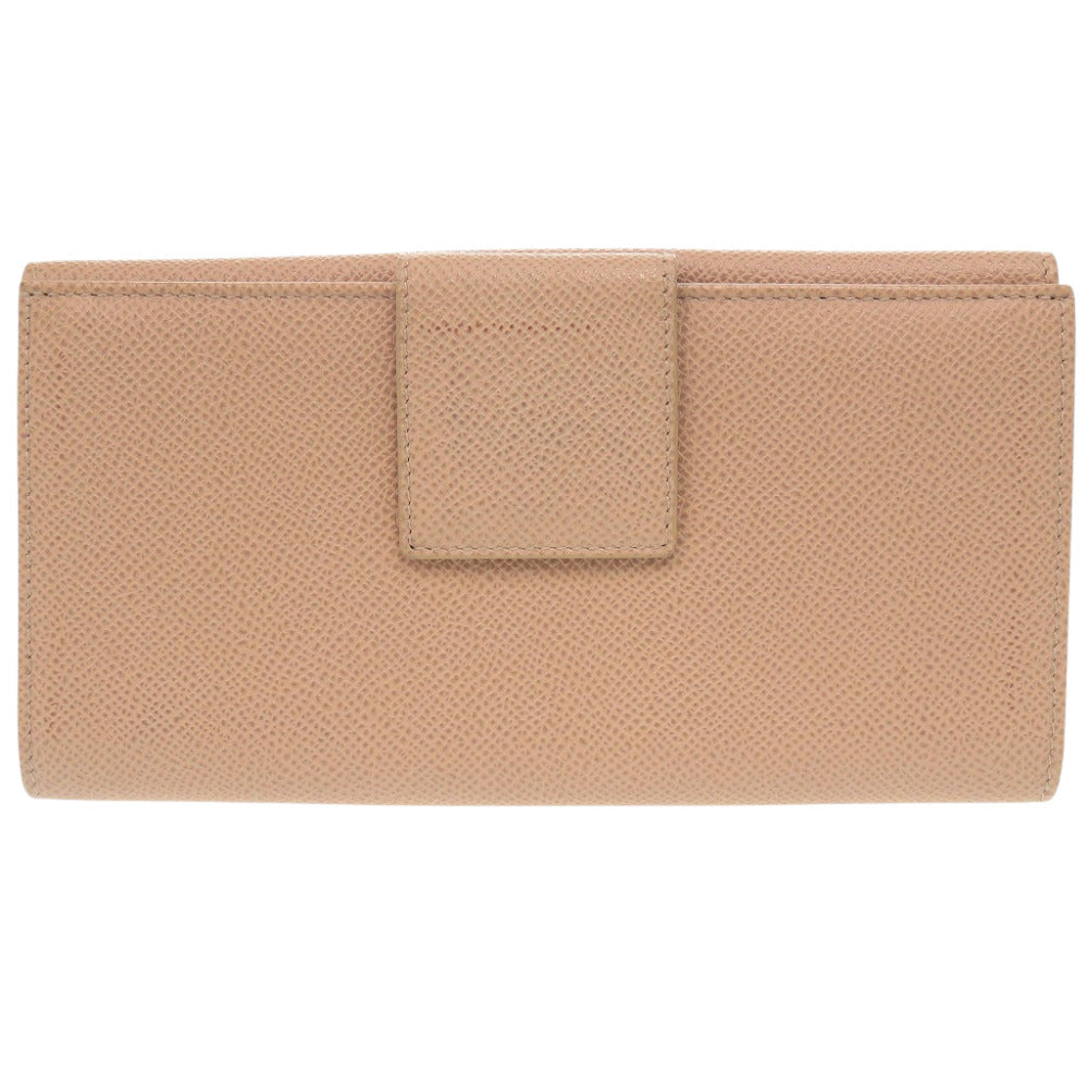 ブルガリ ブルガリブルガリ ロゴクリップ 長財布 カーフ ベージュ 0897【中古】BVLGARI