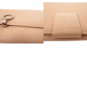ブルガリ ブルガリブルガリ ロゴクリップ 長財布 カーフ ベージュ 0897【中古】BVLGARI