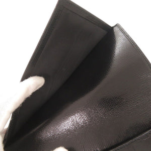 美品 グッチ ロゴ金具 レザー ブラック 札入れ 長財布 黒 0918【中古】GUCCI