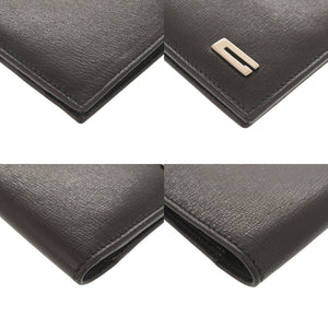 美品 グッチ ロゴ金具 レザー ブラック 札入れ 長財布 黒 0918【中古】GUCCI