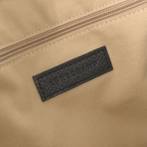 美品 ロンシャン ロゾ エッセンシャル レイエ キャンバス レザー アイボリー ブラック レッド トートバッグ 0944【中古】Longchamp