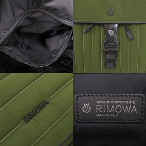 新品同様 リモワ Never Still フラップ バックパック ラージ ナイロン レザー カーキ リュック 1034【中古】RIMOWA