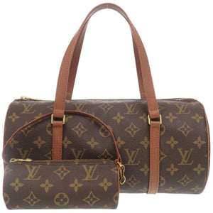 美品 ルイ ヴィトン パピヨン30 ポーチ付 モノグラム M51385 ハンドバッグ LV 1037【中古】LOUIS VUITTON
