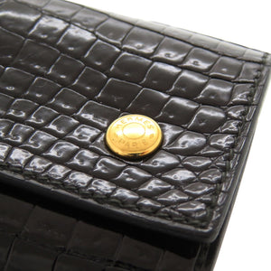 美品 エルメス セリエ エテュイクレ6 ポロサス シャイニーブラック 6連キーケース 黒 1045【中古】HERMES メンズ