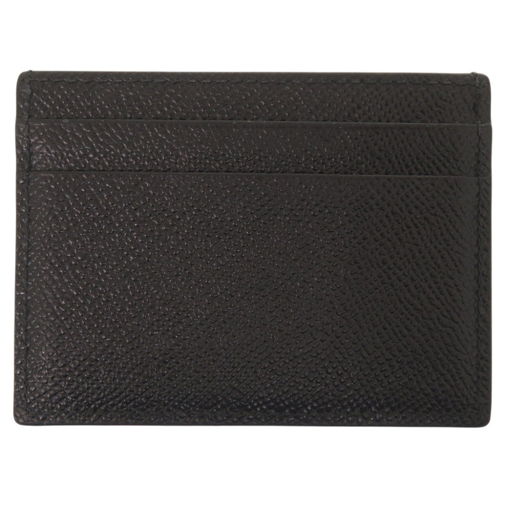 美品 ドルチェアンドガッバーナ ロゴプレート レザー ブラックカードケース 黒 1140【中古】DOLCE&GABBANA メンズ
