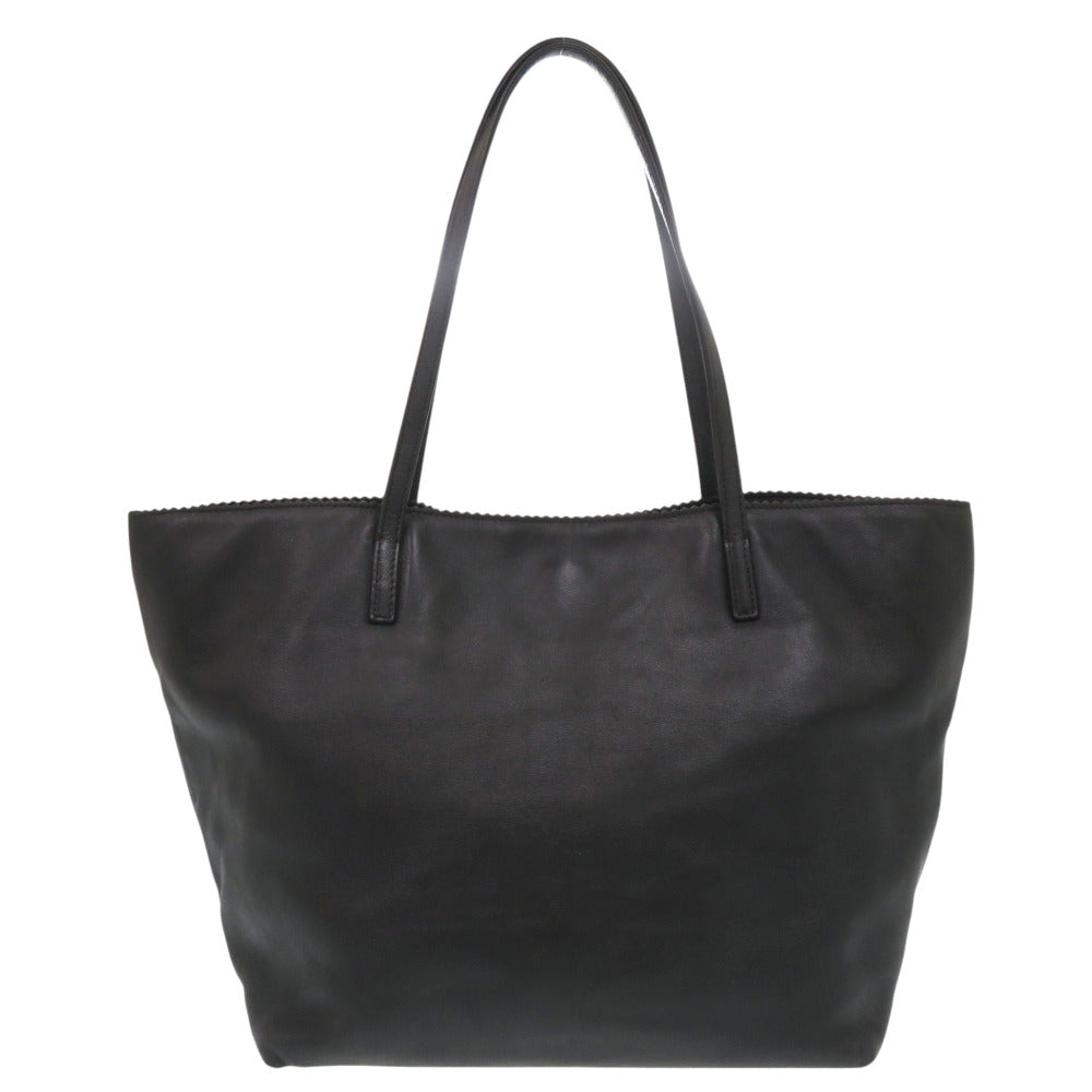 ロエベ ナッパ アナグラム レザー ブラック トートバッグ ハンドバッグ 黒 1155【中古】LOEWE