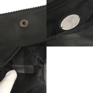 ロエベ ナッパ アナグラム レザー ブラック トートバッグ ハンドバッグ 黒 1155【中古】LOEWE