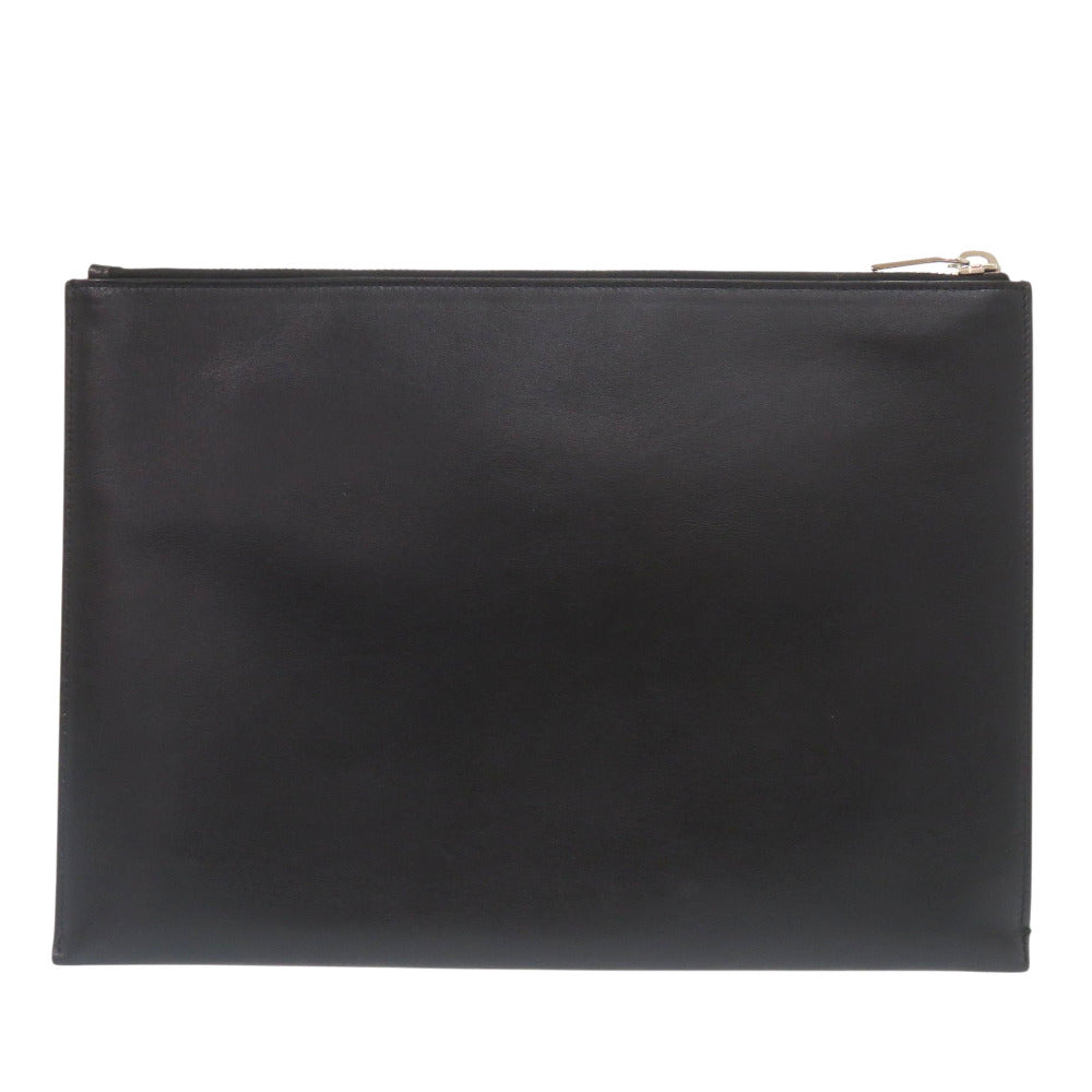 美品 サンローランパリ 397294 レザー ブラック 星 スター クラッチバッグ 黒 1166【中古】SAINT LAURENT PARIS