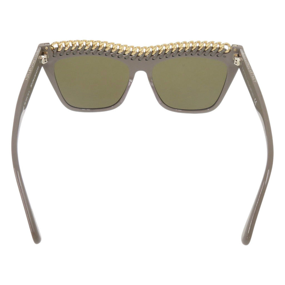 新品同様 ステラマッカートニー ロゴ メタルチェーン SC40009I プラスチック グレー サングラス 1183【中古】Stella McCartney