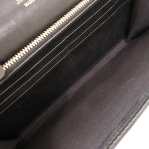 ジミーチュウ スタースタッズ レザー ブラック チェーンウォレット ショルダーバッグ 黒 1197【中古】JIMMY CHOO