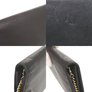 ジミーチュウ スタースタッズ レザー ブラック チェーンウォレット ショルダーバッグ 黒 1197【中古】JIMMY CHOO