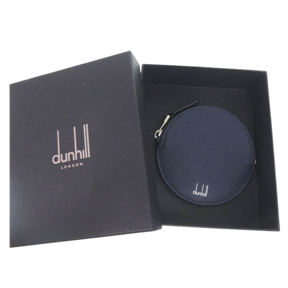 新品同様 ダンヒル カドガン コインケース レザー ネイビー 小銭入れ 円形 紺 1201【中古】Dunhill メンズ