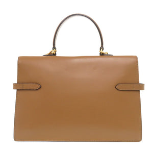 美品 ポロ ラルフローレン Polo ID レザーサッチェル レザー ブラウン 2way ハンドバッグ ショルダーバッグ 1223【中古】POLO RALPH LAUREN