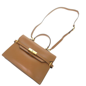 美品 ポロ ラルフローレン Polo ID レザーサッチェル レザー ブラウン 2way ハンドバッグ ショルダーバッグ 1223【中古】POLO RALPH LAUREN