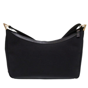 美品 グッチ 019 0433 ナイロンキャンバス ブラック ショルダーバッグ 黒 1255【中古】GUCCI