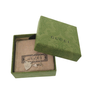 美品 グッチ ハートプレート シルバー925 ブレスレット シルバー 1258【中古】GUCCI