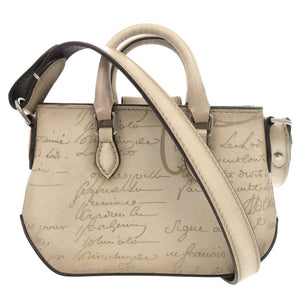 美品 ベルルッティ カリグラフィ トゥジュール ナノ レザー ベージュ 2WAY ショルダーバッグ 1267【中古】BERLUTI