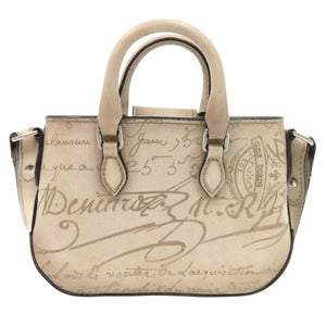 美品 ベルルッティ カリグラフィ トゥジュール ナノ レザー ベージュ 2WAY ショルダーバッグ 1267【中古】BERLUTI