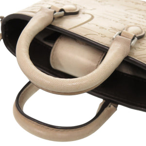 美品 ベルルッティ カリグラフィ トゥジュール ナノ レザー ベージュ 2WAY ショルダーバッグ 1267【中古】BERLUTI