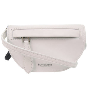 新品同様 バーバリー ミニオリンピア マイクロショルダー カーフ ホワイト ショルダーバッグ 白 1287【中古】BURBERRY