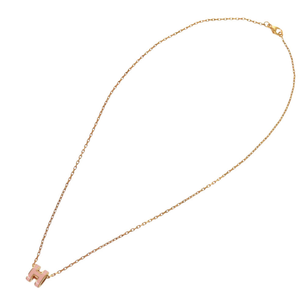 新品同様 エルメス ポップアッシュ ミニ ピンク ローズゴールド金具 ネックレス アクセサリー 1292 【中古】 HERMES