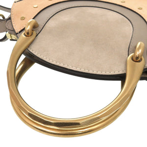 美品 クロエ ピクシー スエード レザー グレー ベージュ 2WAY ハンドバッグ ショルダーバッグ 1324【中古】Chloe