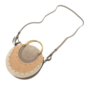 美品 クロエ ピクシー スエード レザー グレー ベージュ 2WAY ハンドバッグ ショルダーバッグ 1324【中古】Chloe
