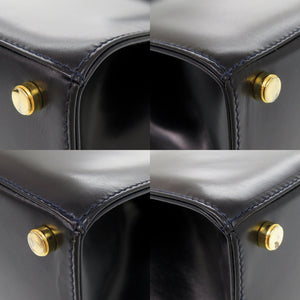 美品 サルヴァトーレフェラガモ ヴァラリボン BA214178 2WAY レザー ネイビー ハンドバッグ 1331【中古】Salvatore Ferragamo