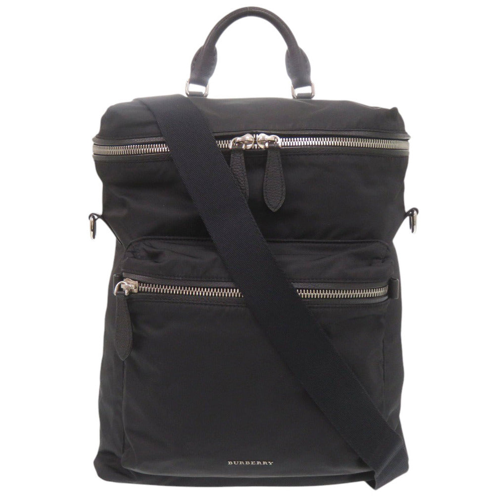 美品 バーバリー 4064913 2WAY ブラック リュック デイパック 黒 1342【中古】BURBERRY