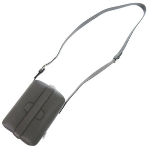 新品同様 ヴァレクストラ トリックトラック クロスボディ WBSR0024028LRL99GF レザー グレー ショルダーバッグ 1372【中古】Valextra